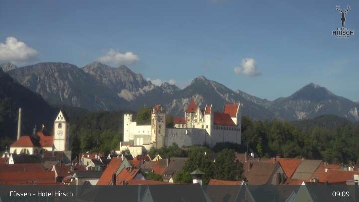 Archiv Foto Webcam Füssen: Blick auf das Hohe Schloss