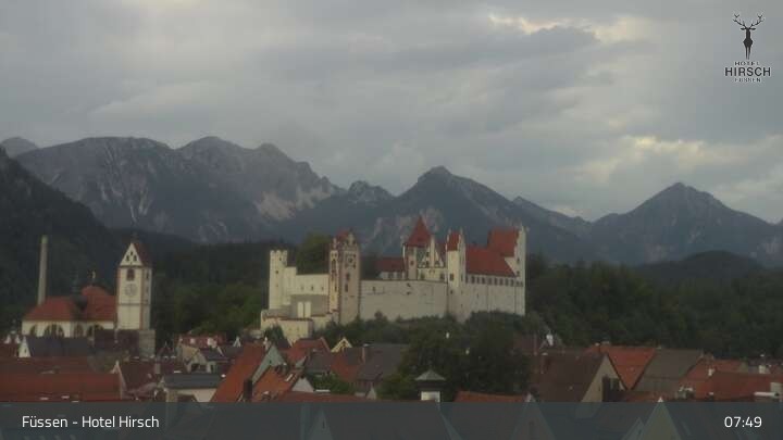 Archiv Foto Webcam Füssen: Blick auf das Hohe Schloss