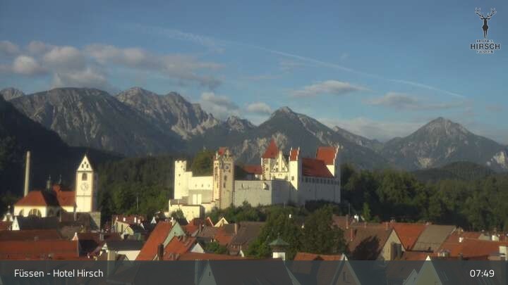 Archiv Foto Webcam Füssen: Blick auf das Hohe Schloss