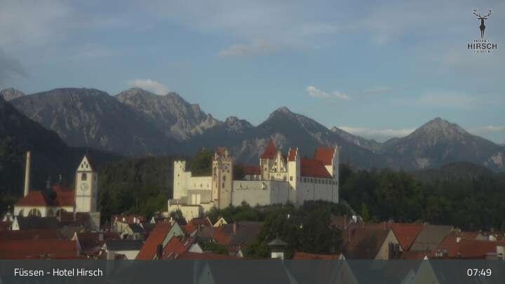Archiv Foto Webcam Füssen: Blick auf das Hohe Schloss