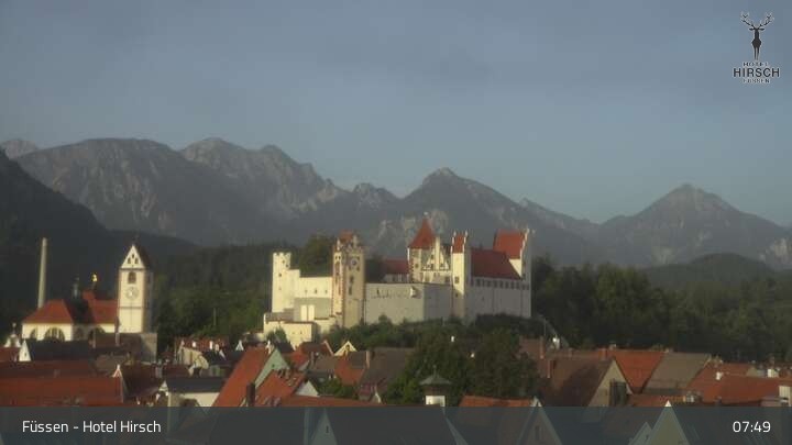 Archiv Foto Webcam Füssen: Blick auf das Hohe Schloss
