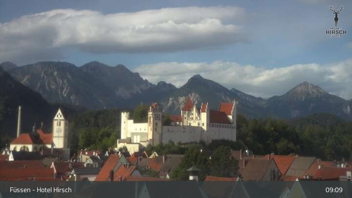 Archiv Foto Webcam Füssen: Blick auf das Hohe Schloss