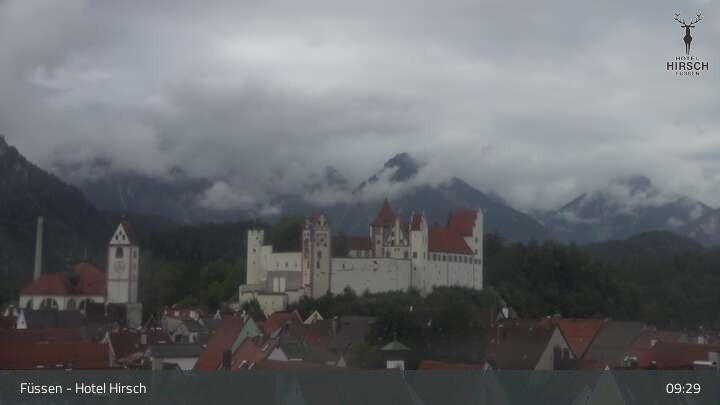 Archiv Foto Webcam Füssen: Blick auf das Hohe Schloss