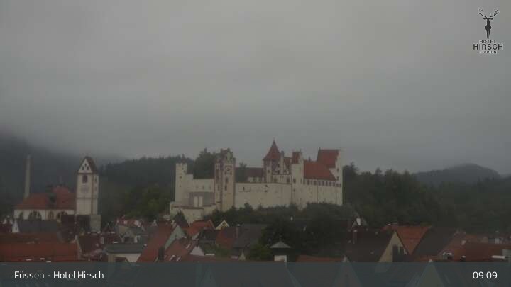 Archiv Foto Webcam Füssen: Blick auf das Hohe Schloss