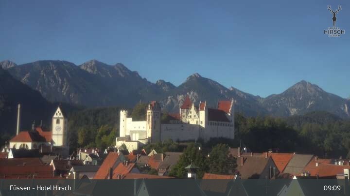 Archiv Foto Webcam Füssen: Blick auf das Hohe Schloss