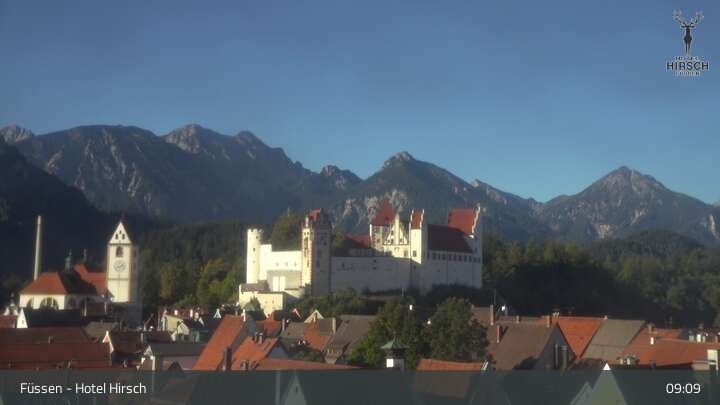 Archiv Foto Webcam Füssen: Blick auf das Hohe Schloss