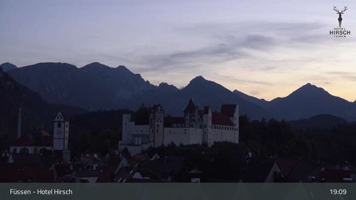 Archiv Foto Webcam Füssen: Blick auf das Hohe Schloss