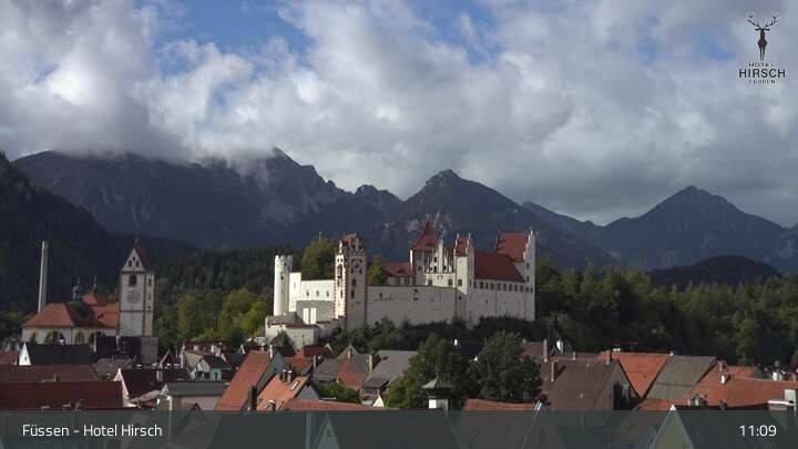 Archiv Foto Webcam Füssen: Blick auf das Hohe Schloss