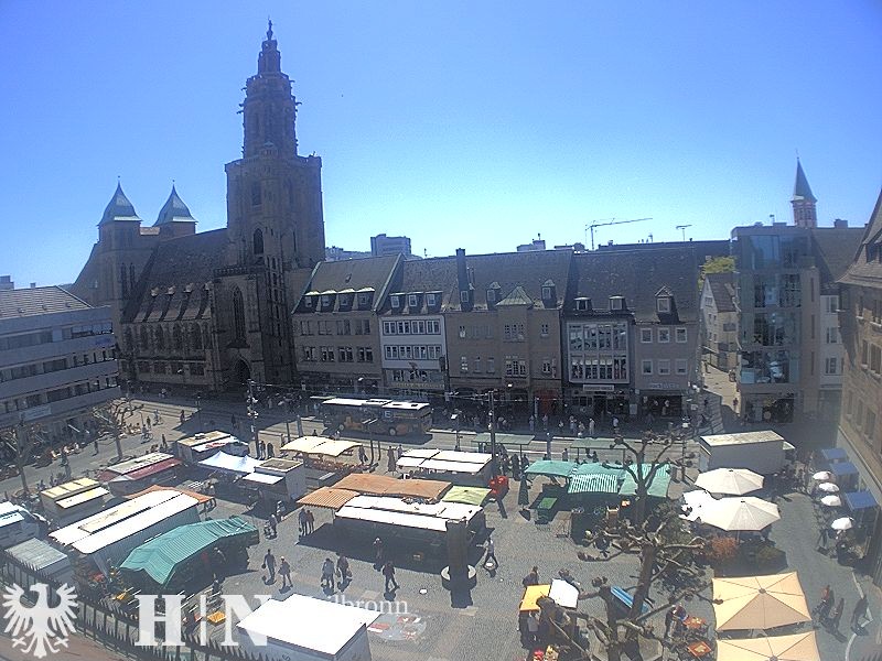 Archiv Foto Webcam Heilbronn Marktplatz