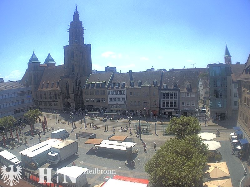 Archiv Foto Webcam Heilbronn Marktplatz