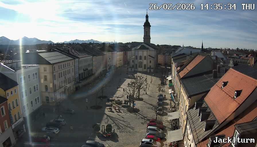 Archived image Webcam Traunstein: Town Square