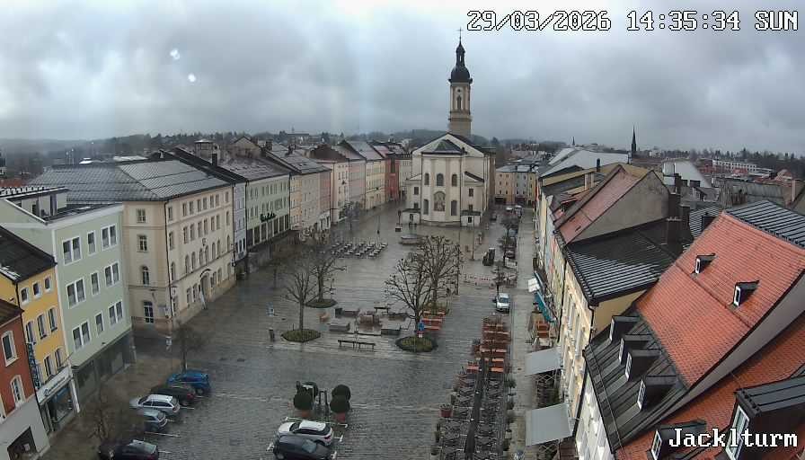 Archived image Webcam Traunstein: Town Square