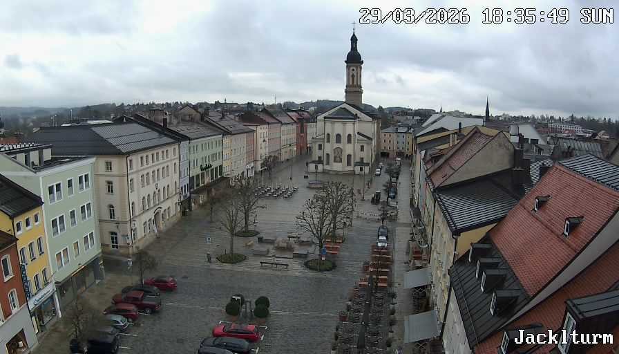 Archived image Webcam Traunstein: Town Square