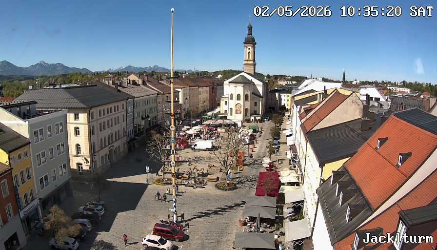 Archiv Foto Webcam Stadtplatz Traunstein