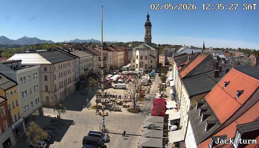 Archiv Foto Webcam Stadtplatz Traunstein