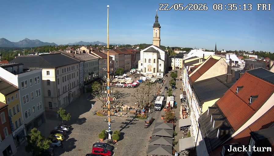 Archiv Foto Webcam Stadtplatz Traunstein