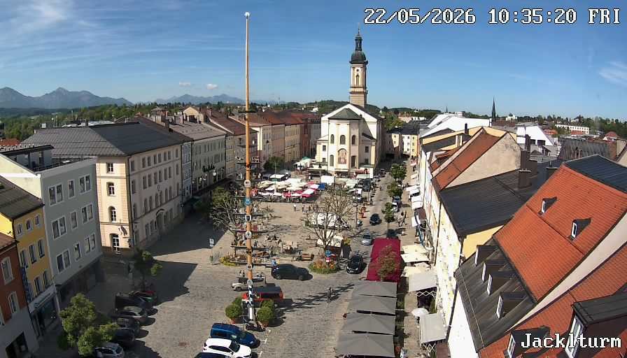 Archiv Foto Webcam Stadtplatz Traunstein