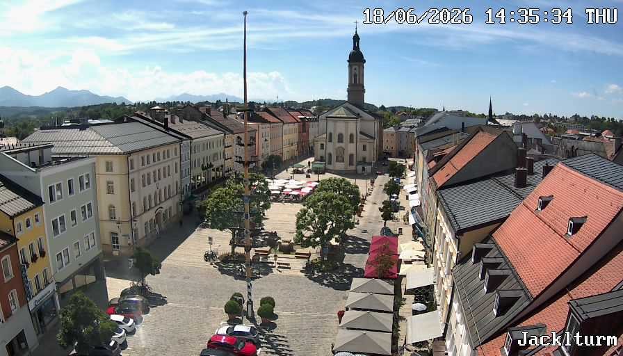 Archiv Foto Webcam Stadtplatz Traunstein