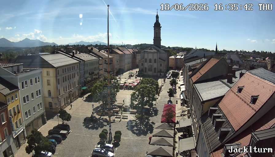 Archiv Foto Webcam Stadtplatz Traunstein