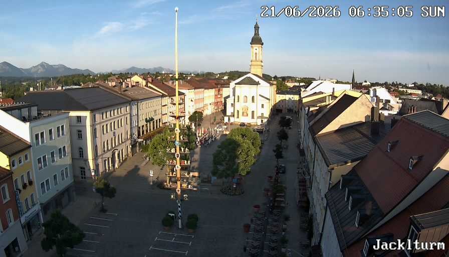 Archiv Foto Webcam Stadtplatz Traunstein