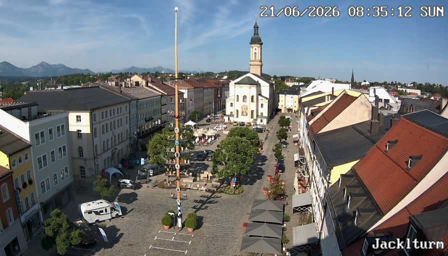 Archiv Foto Webcam Stadtplatz Traunstein
