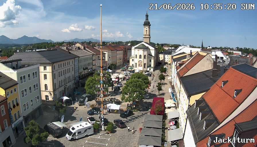 Archiv Foto Webcam Stadtplatz Traunstein