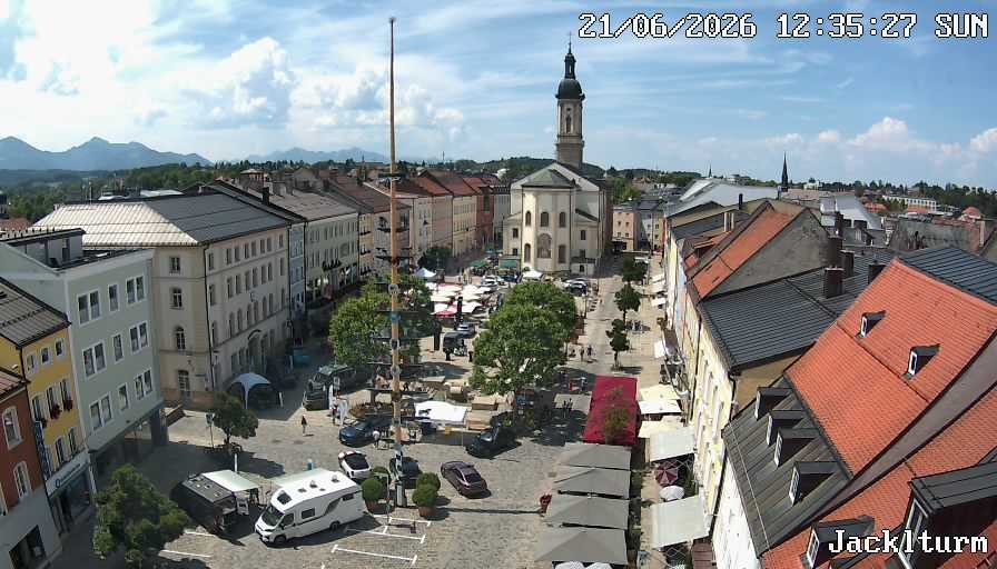 Archiv Foto Webcam Stadtplatz Traunstein