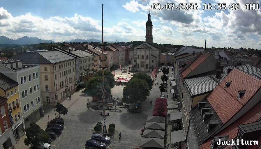 Archiv Foto Webcam Stadtplatz Traunstein