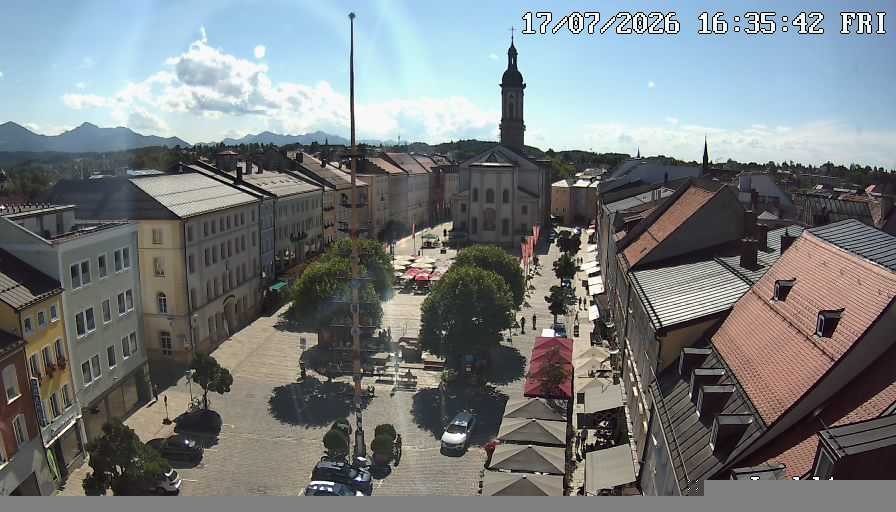 Archiv Foto Webcam Stadtplatz Traunstein