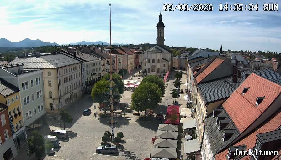 Archived image Webcam Traunstein: Town Square