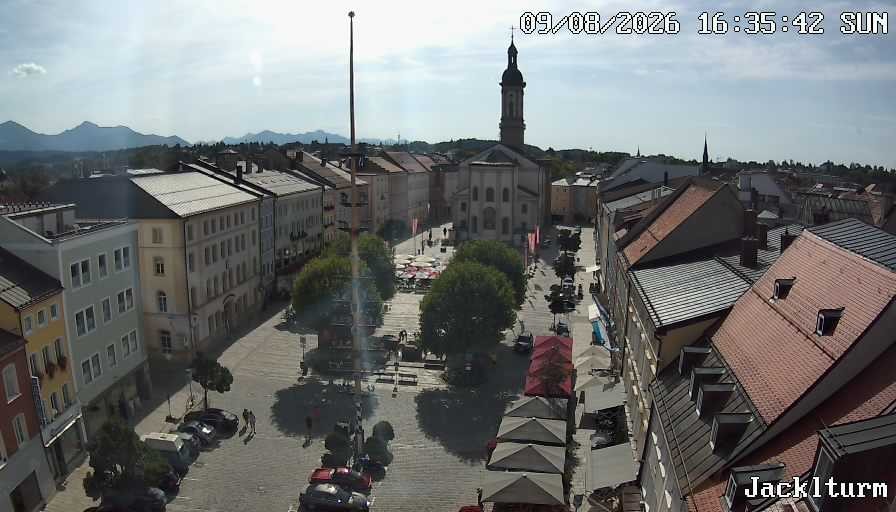 Archived image Webcam Traunstein: Town Square