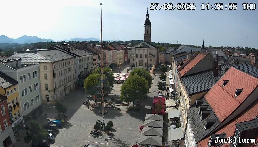 Archiv Foto Webcam Stadtplatz Traunstein