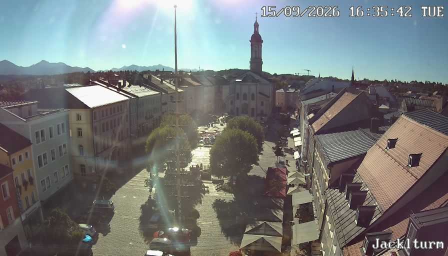 Archived image Webcam Traunstein: Town Square