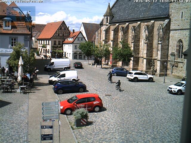 Archived image Webcam Gerolzhofen: Market Place
