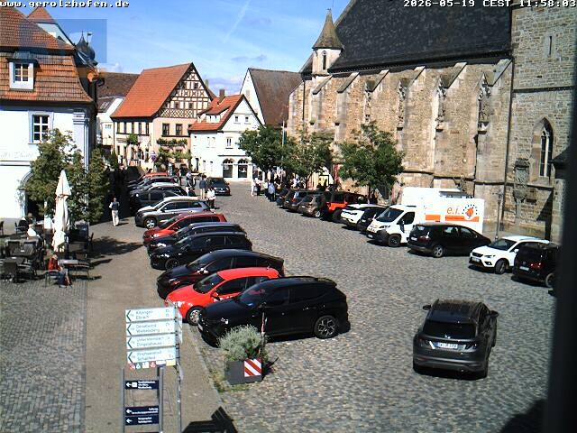 Archiv Foto Webcam Gerolzhofen Marktplatz