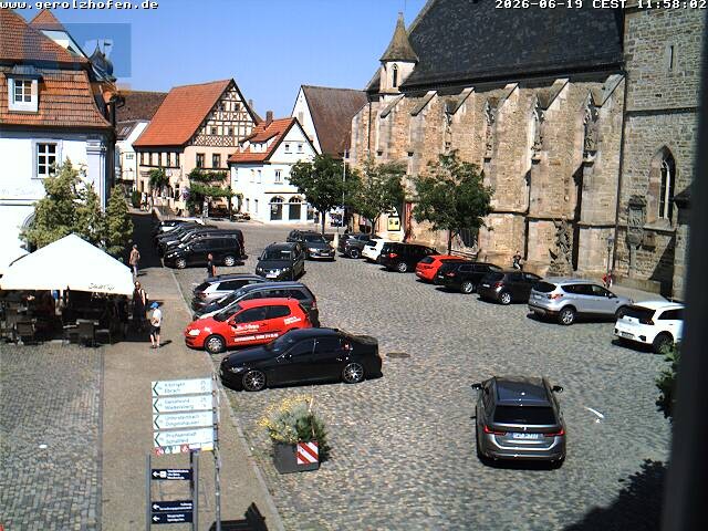 Archived image Webcam Gerolzhofen: Market Place