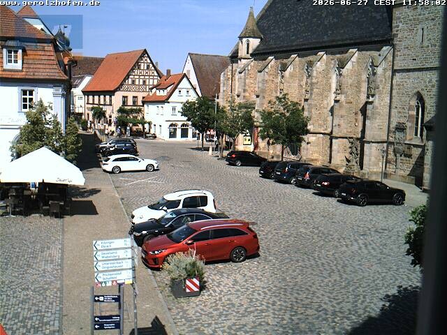 Archiv Foto Webcam Gerolzhofen Marktplatz