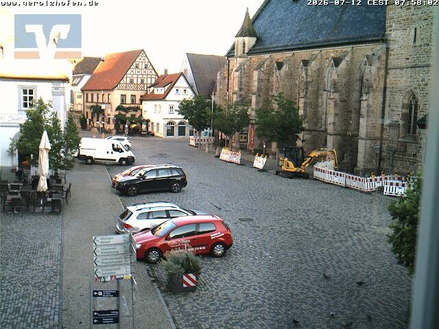 Archived image Webcam Gerolzhofen: Market Place
