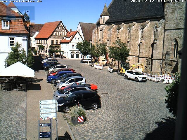 Archived image Webcam Gerolzhofen: Market Place