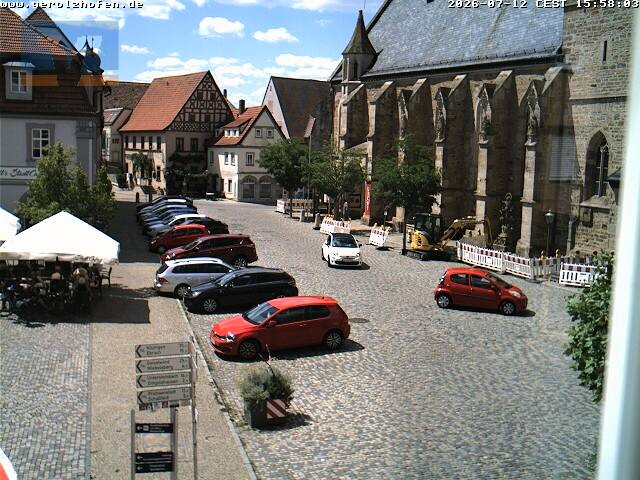 Archived image Webcam Gerolzhofen: Market Place