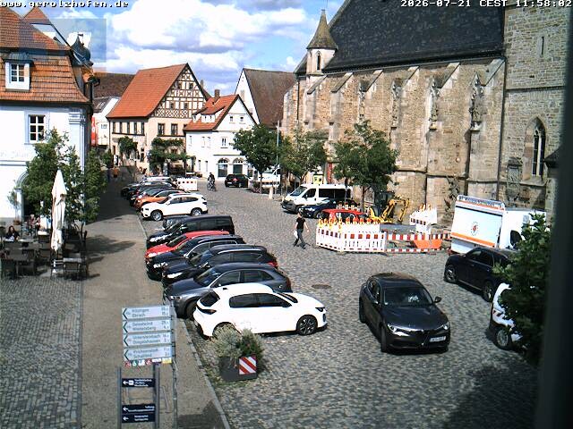 Archiv Foto Webcam Gerolzhofen Marktplatz