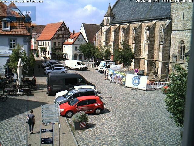 Archived image Webcam Gerolzhofen: Market Place