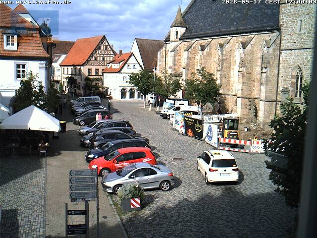 Archived image Webcam Gerolzhofen: Market Place