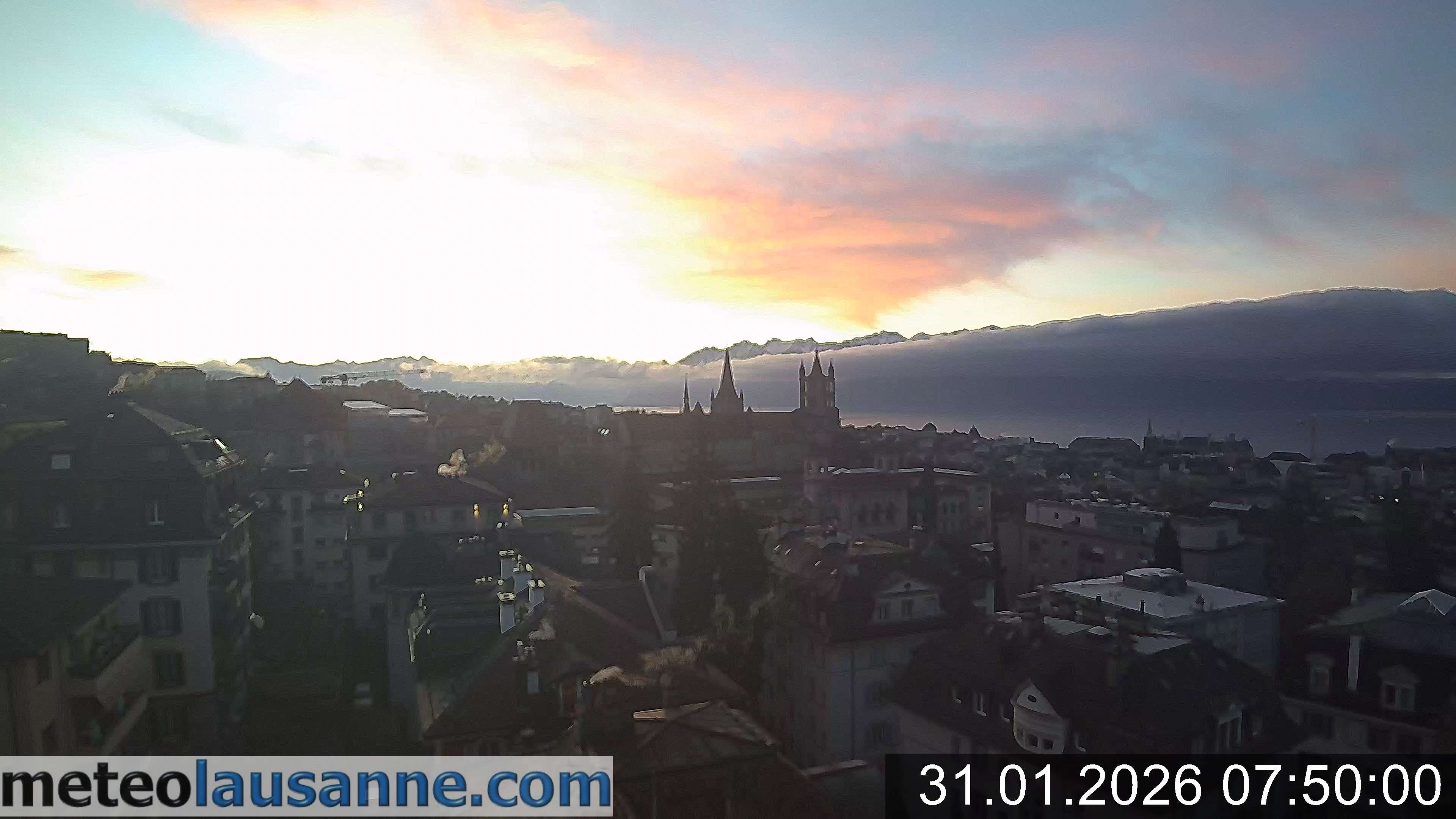 Archiv Foto Webcam Lausanne - Genfer See