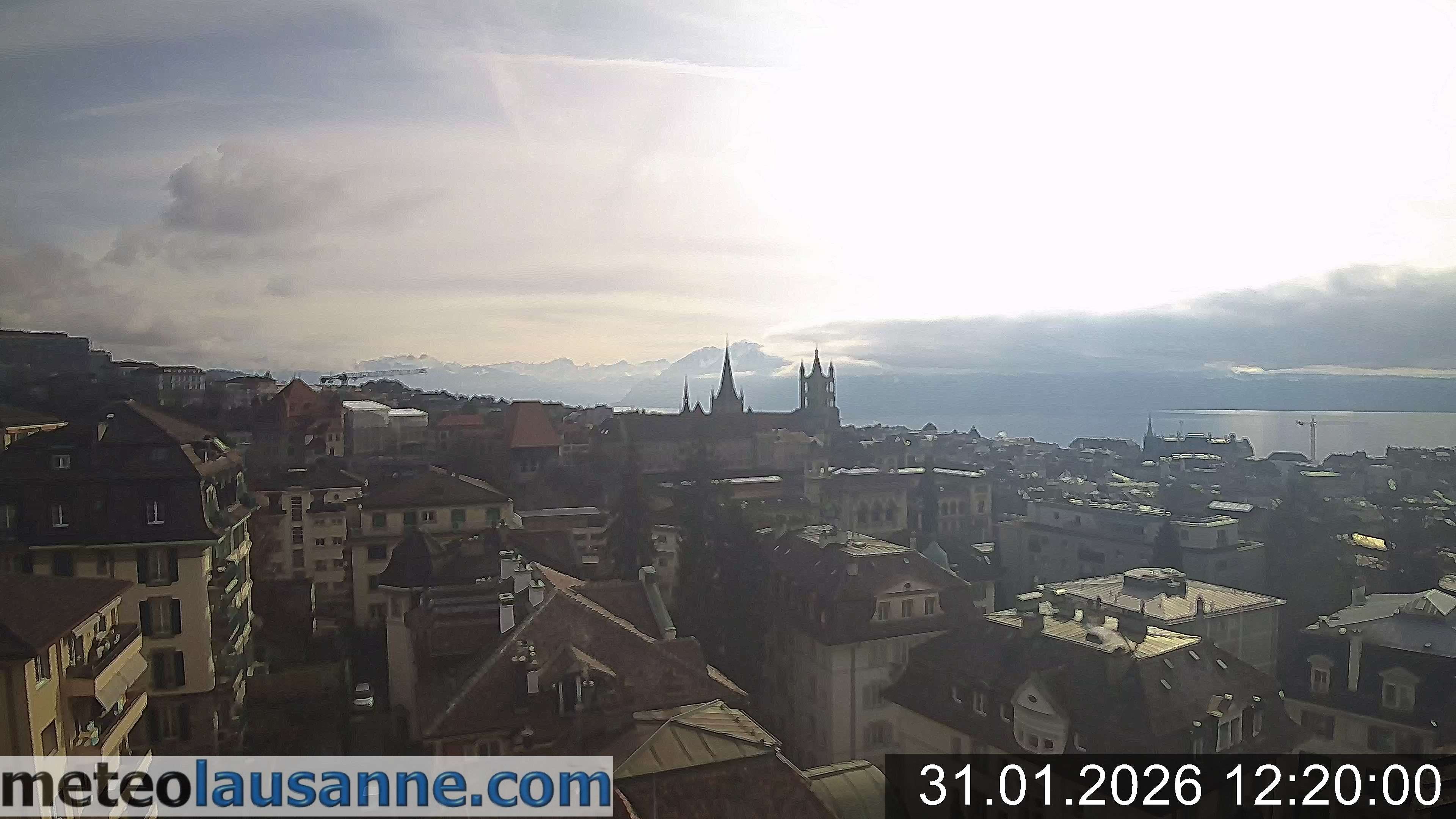 Archiv Foto Webcam Lausanne - Genfer See