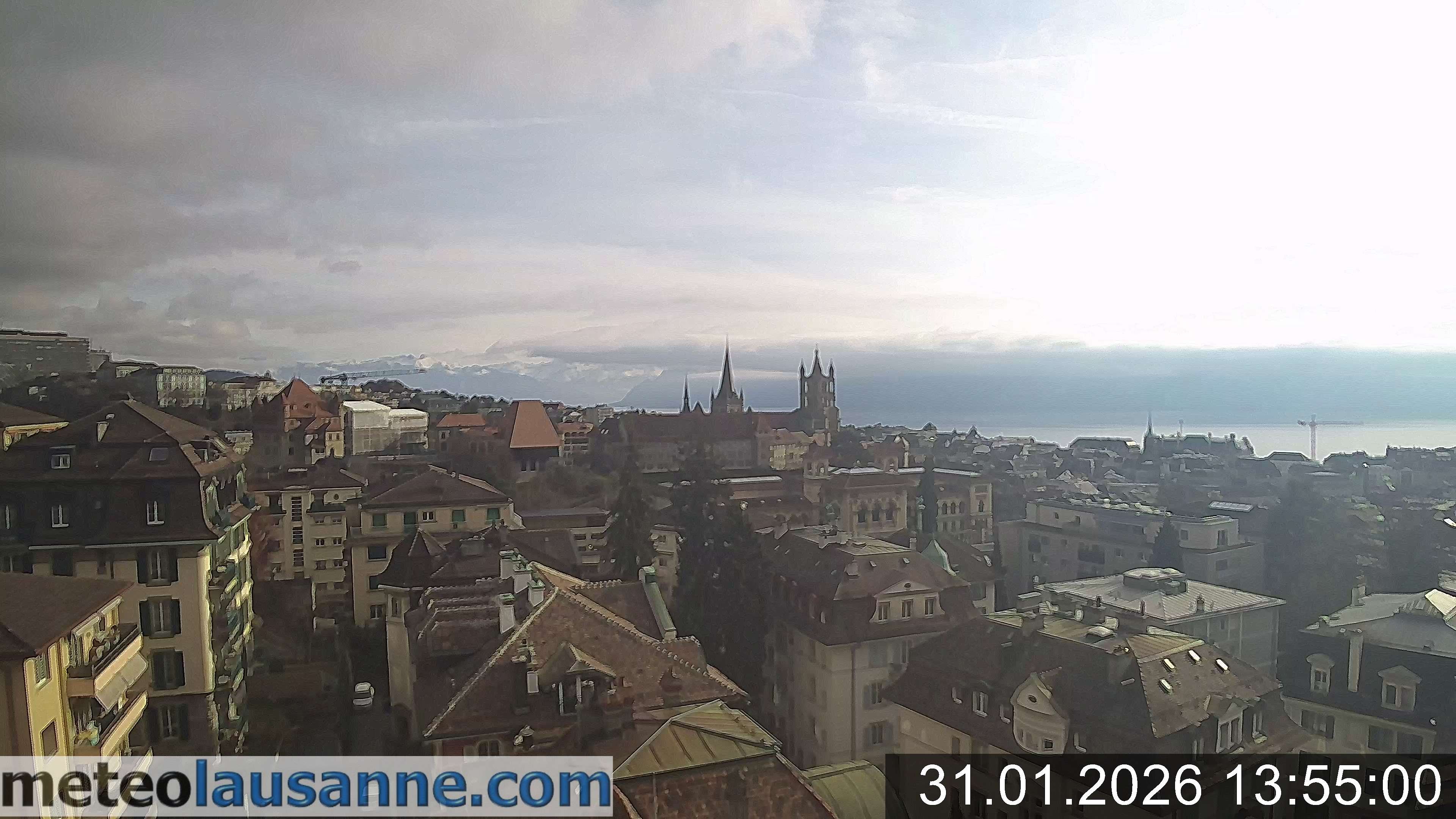 Archiv Foto Webcam Lausanne - Genfer See