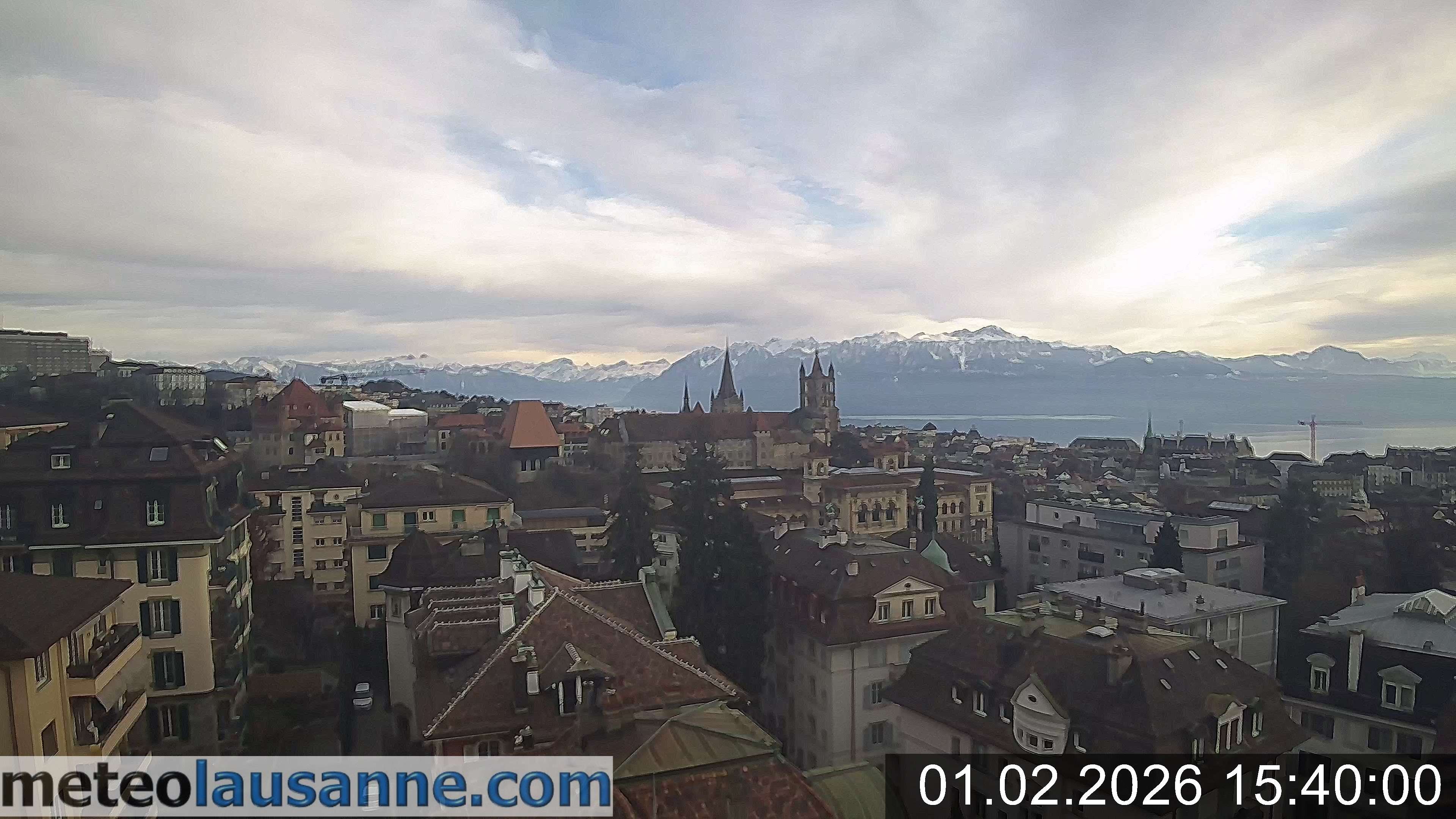 Archiv Foto Webcam Lausanne - Genfer See