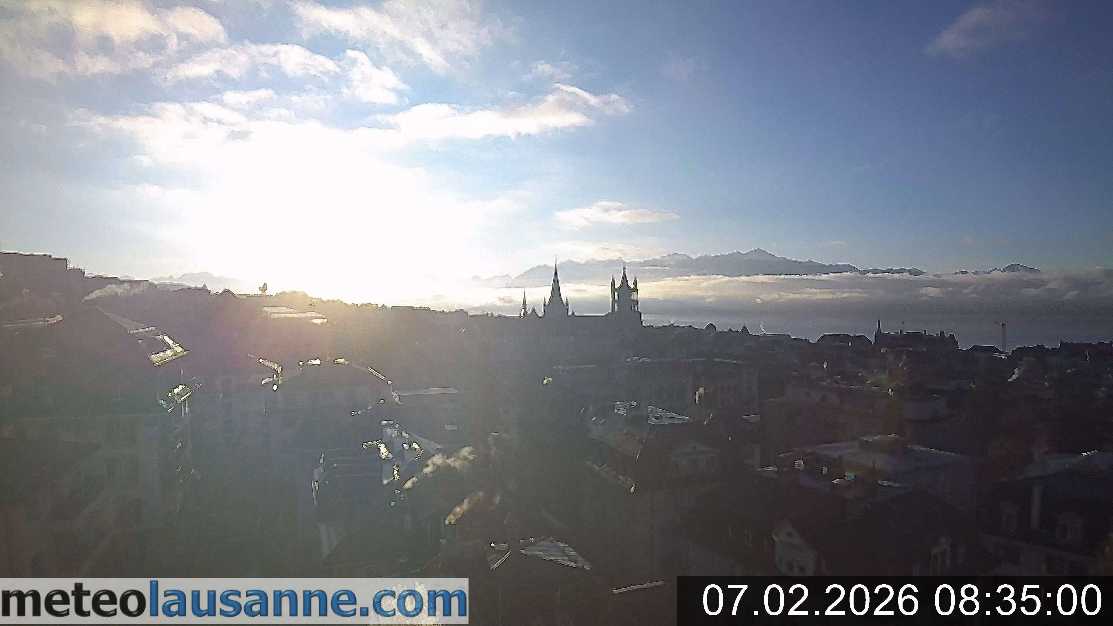 Archiv Foto Webcam Lausanne - Genfer See