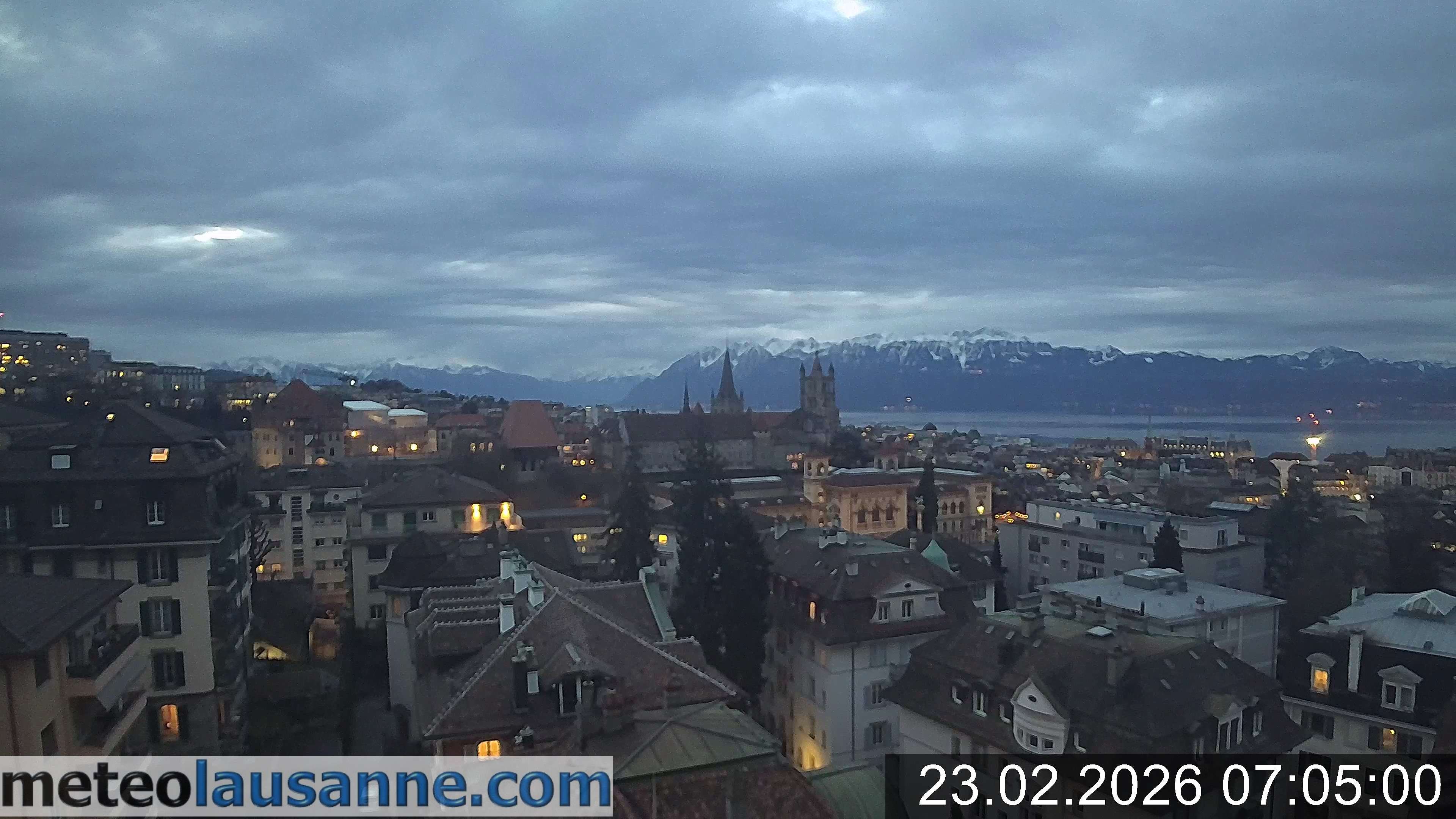 Archived image Webcam Lausanne - Lake Geneva