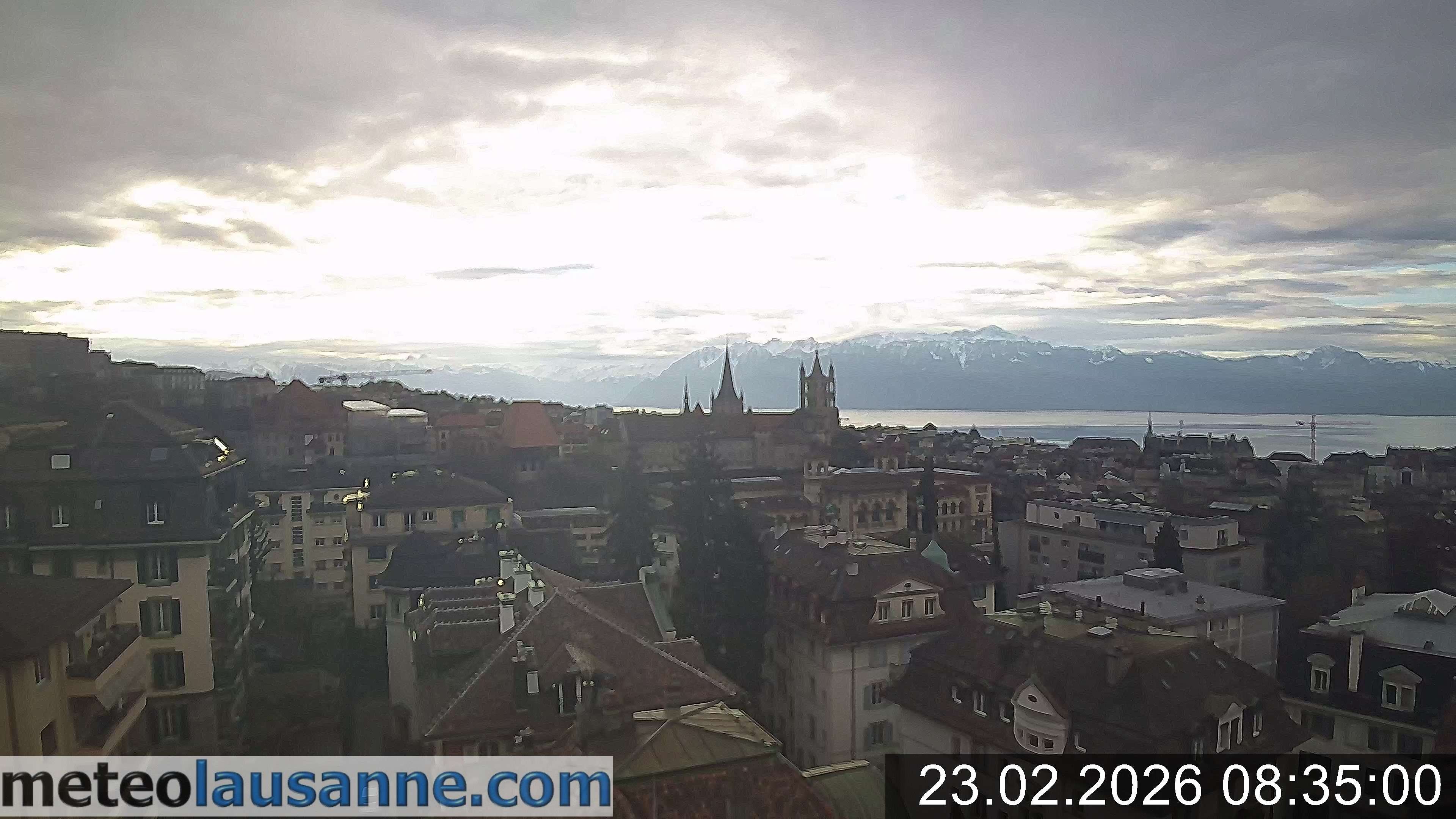 Archived image Webcam Lausanne - Lake Geneva